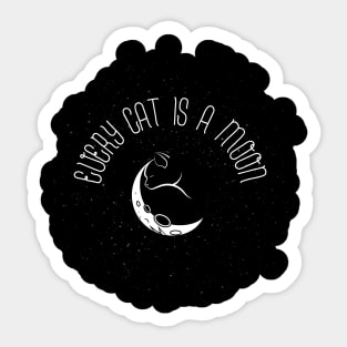 Cat Moon Sticker